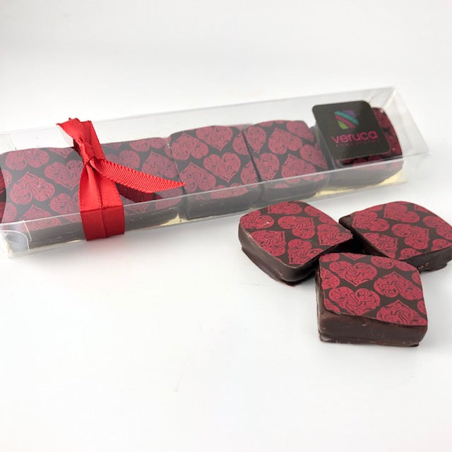 Valentines Collection: Strawberry Caramels, 5pc clear box