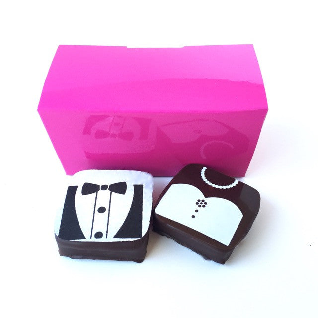 Dress and Tuxedo: 2 piece Wedding Favor Box